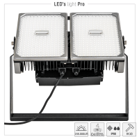 SHADA Strahler - 1000W 155000lm 6000K IP66  - Lumileds(Philips) LED - Inventronik Netzteil - Schwarz  I 0230099