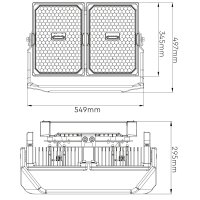 Shada LED-Strahler 230099 Schwarz, 6000 K, 1000 W, 155000 lm