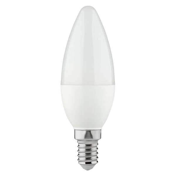 Shada LED SMD Leuchtmittel Kerze 620302 C37 E14 Opal warmweiß 2700 K, 4,5 W, 470 lm