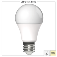 Shada LED SMD Leuchtmittel Klassisch A60 620300 E27 Opal 2700 K warmweiß, 8,5 W, 806 lm