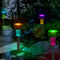 Shada Solar Außenleuchte 1000445 Rostfreier Stahl, 0 W, IP44, RGB, mit Erdspieß