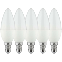 Shada LED SMD Leuchtmittel Kerze C37 620303 Opal, 5er...