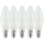 Shada LED SMD Leuchtmittel Kerze C37 620303 Opal, 5er Sparpack, warmweiß 2700 K, E14, 4,5 W