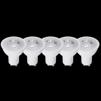 Shada SMD LED Spot MR16 GU10 620305 Mattiert, 5er-Pack,...