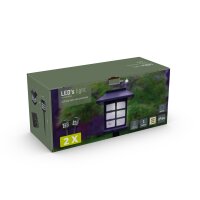Shada Solar-Außenleuchte 1000441 Kiew Schwarz mit Erdspieß und Sensor, 2700 K, IP44