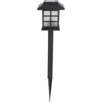 Shada Solar-Außenleuchte 1000441 Kiew Schwarz mit Erdspieß und Sensor, 2700 K, IP44
