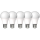 Shada LED SMD Leuchtmittel 620301 Klassisch A60 E27 Opal, 5er Sparpack, Warmweiß, 8,5 W, 806 lm