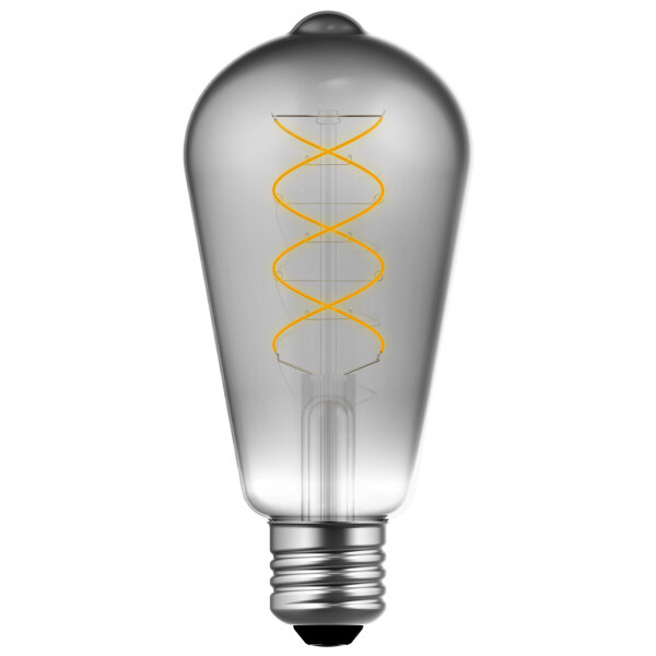 Shada LED Filament Leuchtmittel 625194 ST64 E27 Smokey, 4,5 W, dimmbar