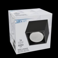 Shada Leuchte ohne Leuchtmittel 2900194 Stahl schwarz, 1x GX53, schwenkbar, IP20