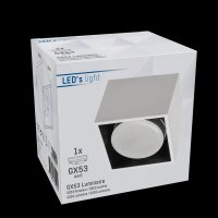 Shada Leuchte ohne Leuchtmittel 2900190 Stahl Weiß, 1x GX53, IP20, schwenkbar