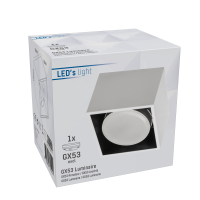 Shada Leuchte ohne Leuchtmittel 2900190 Stahl Weiß, 1x GX53, IP20, schwenkbar