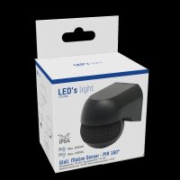 Shada PIR Wandsensor 190113 Schwarz, 180°, IP54