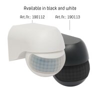 Shada PIR Wandsensor 190113 Schwarz, 180°, IP54