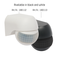 Shada PIR Wandsensor 190113 Schwarz, 180°, IP54