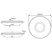 Shada PIR Deckensensor 190125 Weiß, IP20, 360° Erfassungswinkel, 8 m Reichweite