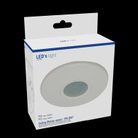Shada PIR Deckensensor 190125 Weiß, IP20, 360° Erfassungswinkel, 8 m Reichweite