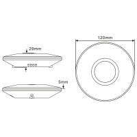 SHADA Deckensensor - PIR 360° IP20 - Weiß I 0190125