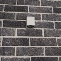 Shada Außenwandleuchte San Diego 1000662 Weiß, ohne Leuchtmittel, 1x GU10, IP44