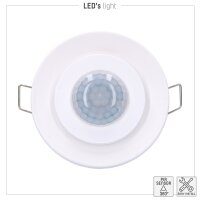 Shada PIR-Deckensensor 190127 Weiß, IP20, 360° Erfassung, 8 m Reichweite