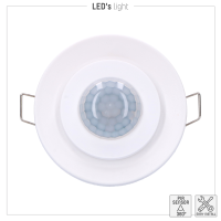 Shada PIR-Deckensensor 190127 Weiß, IP20, 360° Erfassung, 8 m Reichweite