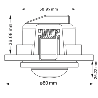 Shada PIR-Deckensensor 190127 Weiß, IP20, 360° Erfassung, 8 m Reichweite