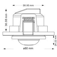 SHADA Deckensensor -  PIR 360° IP20 - Weiß I 0190127