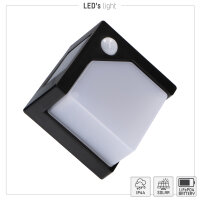 Shada LED Solar-Wandleuchte 1000472 Pretoria Schwarz, mit Bewegungsmelder, IP44