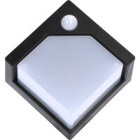 Shada LED Solar-Wandleuchte 1000472 Pretoria Schwarz, mit Bewegungsmelder, IP44