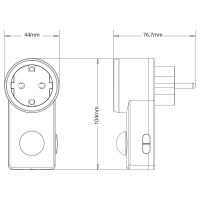 Shada Steckdosenadapter mit Bewegungsmelder 190116 Weiß, PIR-Sensor 120°, IP20