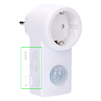 Shada Steckdosenadapter mit Bewegungsmelder 190116 Weiß, PIR-Sensor 120°, IP20