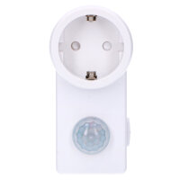 Shada Steckdosenadapter mit Bewegungsmelder 190116 Weiß, PIR-Sensor 120°, IP20