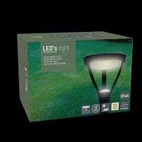 Shada Solar-Außenleuchte mit Erdspieß 1000426 Lima schwarz, warmweiß (3000 K), IP44