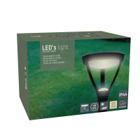 Shada Solar-Außenleuchte mit Erdspieß 1000426 Lima schwarz, warmweiß (3000 K), IP44