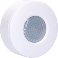 Shada 2-in-1 Deckenbewegungsmelder 190117 Weiß, Ø 73 mm, 360° PIR-Sensor, 8 m Reichweite