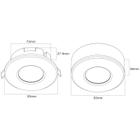 SHADA 2-in-1 Decke Bewegungsmelder -  PIR 360° IP20 Ø73mm - Weiß I 0190117