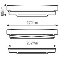 Shada LED Deckenleuchte 810590 warmweiß, Ø 270 mm, 12 W, IP44