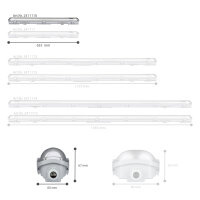 Shada LED Wannenleuchte 2411110 neutralweiß, 1x9 W, 60 cm, 900 lm, IP65