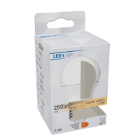 Shada LED SMD Leuchtmittel 620111 Globe G45 E27 Opal, Warmweiß 2700 K, 2,5 W, 250 lm