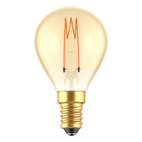 Shada LED Filament Leuchtmittel 620190 Globe G45 E14 Gold, Dimmbar, 1800 K Extra Warmweiß