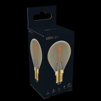 Shada LED Filament Leuchtmittel 620190 Globe G45 E14 Gold, Dimmbar, 1800 K Extra Warmweiß