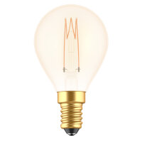 Shada LED Filament Leuchtmittel 620190 Globe G45 E14 Gold, Dimmbar, 1800 K Extra Warmweiß
