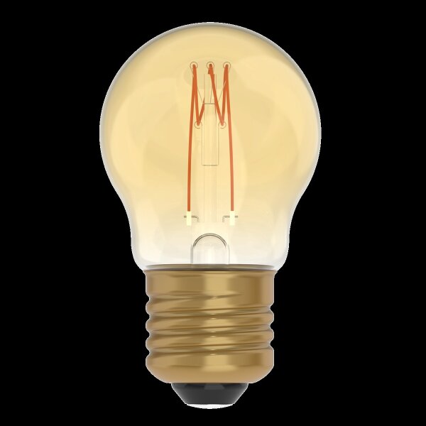 Shada LED Filament Leuchtmittel 620191 Globe G45 E27 Gold, dimmbar, 1800 K, 2,5 W, 136 lm