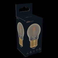 Shada LED Filament Leuchtmittel 620191 Globe G45 E27 Gold, dimmbar, 1800 K, 2,5 W, 136 lm