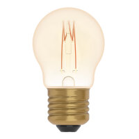 Shada LED Filament Leuchtmittel 620191 Globe G45 E27 Gold, dimmbar, 1800 K, 2,5 W, 136 lm
