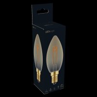Shada LED Filament Kerze 620192 C35 E14 Gold 2,5 W, Dimmbar, 1800 K Extra Warmweiß