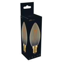 Shada LED Filament Kerze 620192 C35 E14 Gold 2,5 W, Dimmbar, 1800 K Extra Warmweiß