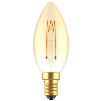 Shada LED Filament Kerze 620192 C35 E14 Gold 2,5 W, Dimmbar, 1800 K Extra Warmweiß