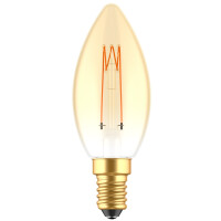 SHADA Led Filament Leuchtmittel - Kerze C35 E14 2,5W 136lm 1800K Gold 330°  - dimmbar I 0620192