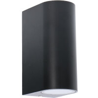 Shada Außenwandleuchte Santa Barbara 1000502 Schwarz, ohne Leuchtmittel, 2x GU10, IP44