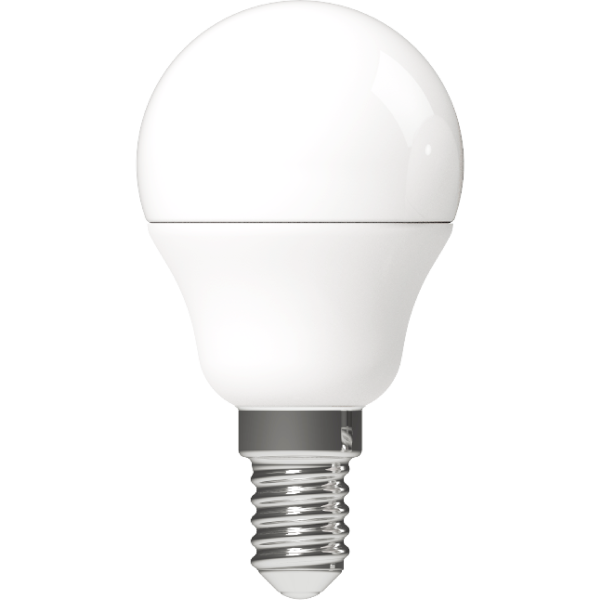 Shada LED SMD Leuchtmittel Globe G45 620109 E14 Opal, Warmweiß 2700 K, 4,9 W, 470 lm